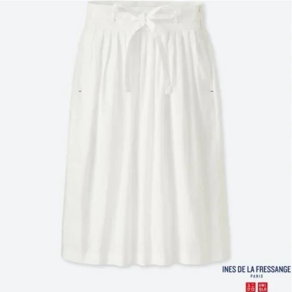 Uniqlo | Skirts | Uniqlo Ines De La Fressange White Linen